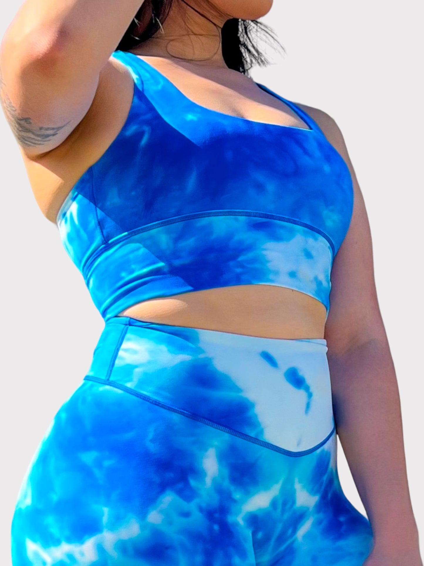 Cloudy sky sports bra