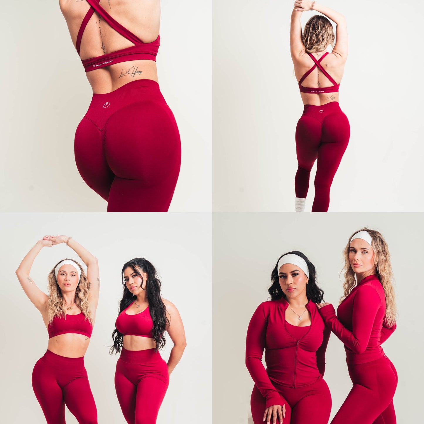 Enhance Seamless scrunch Leggings Cherry-red