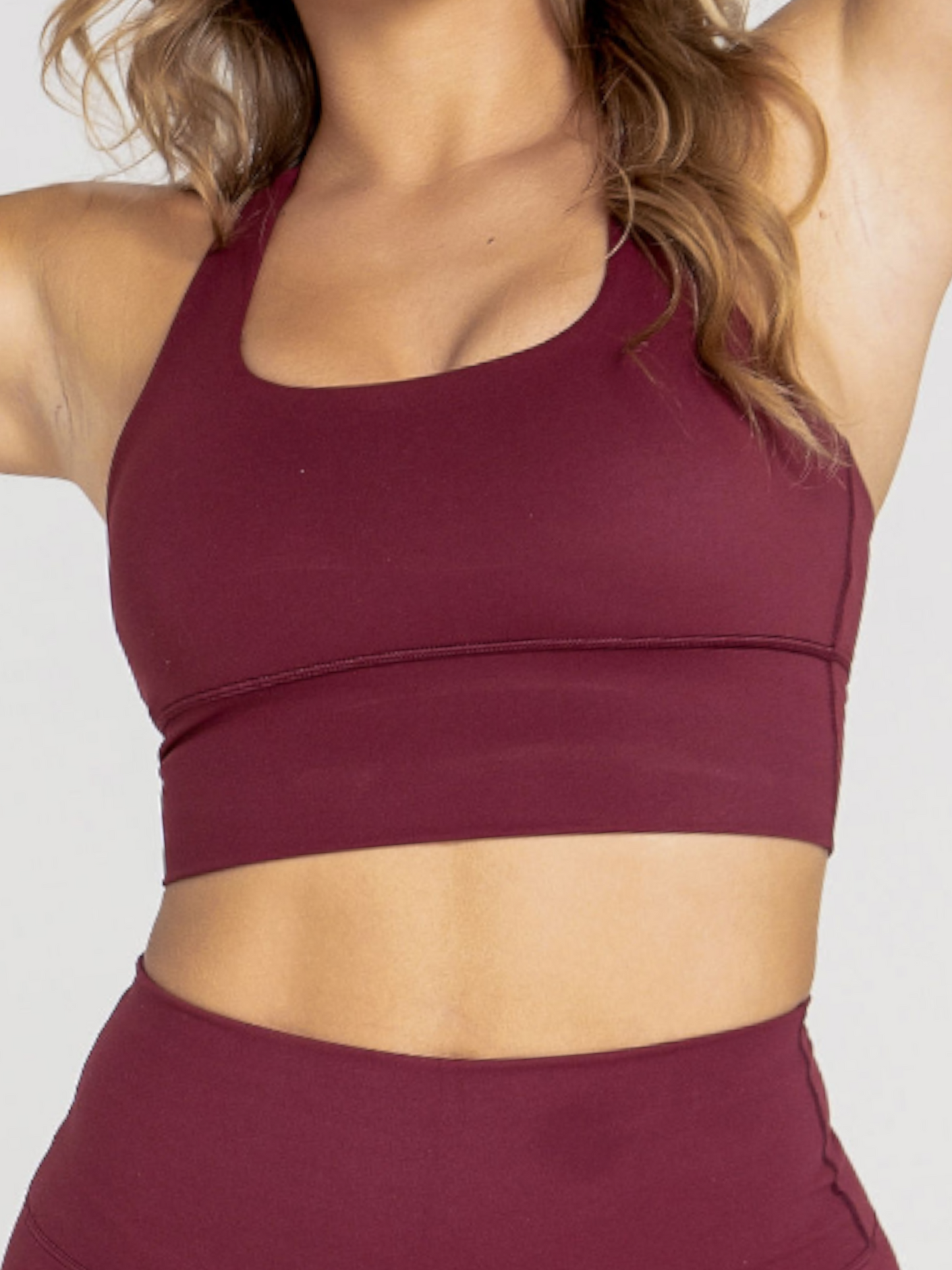 Royalty sport bra wine